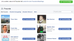 Stefan Thormanns (FB-Name "Stefan Roht") Facebook-Freundesliste