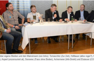 Alexander Kleine (3.v.l.) auf dem Kongress "Verteidiger Europas" 2016 in Linz