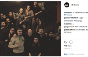 Mitglieder der Kontrakultur Halle zu Besuch bei französischen Identitären